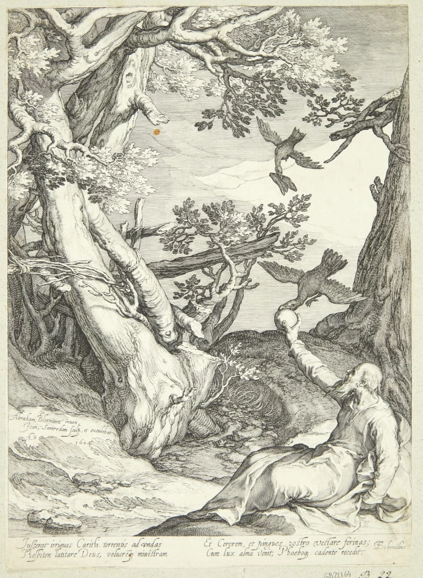 Elia è nutrito dai corvi nel deserto - Statens Museum for Kunst
